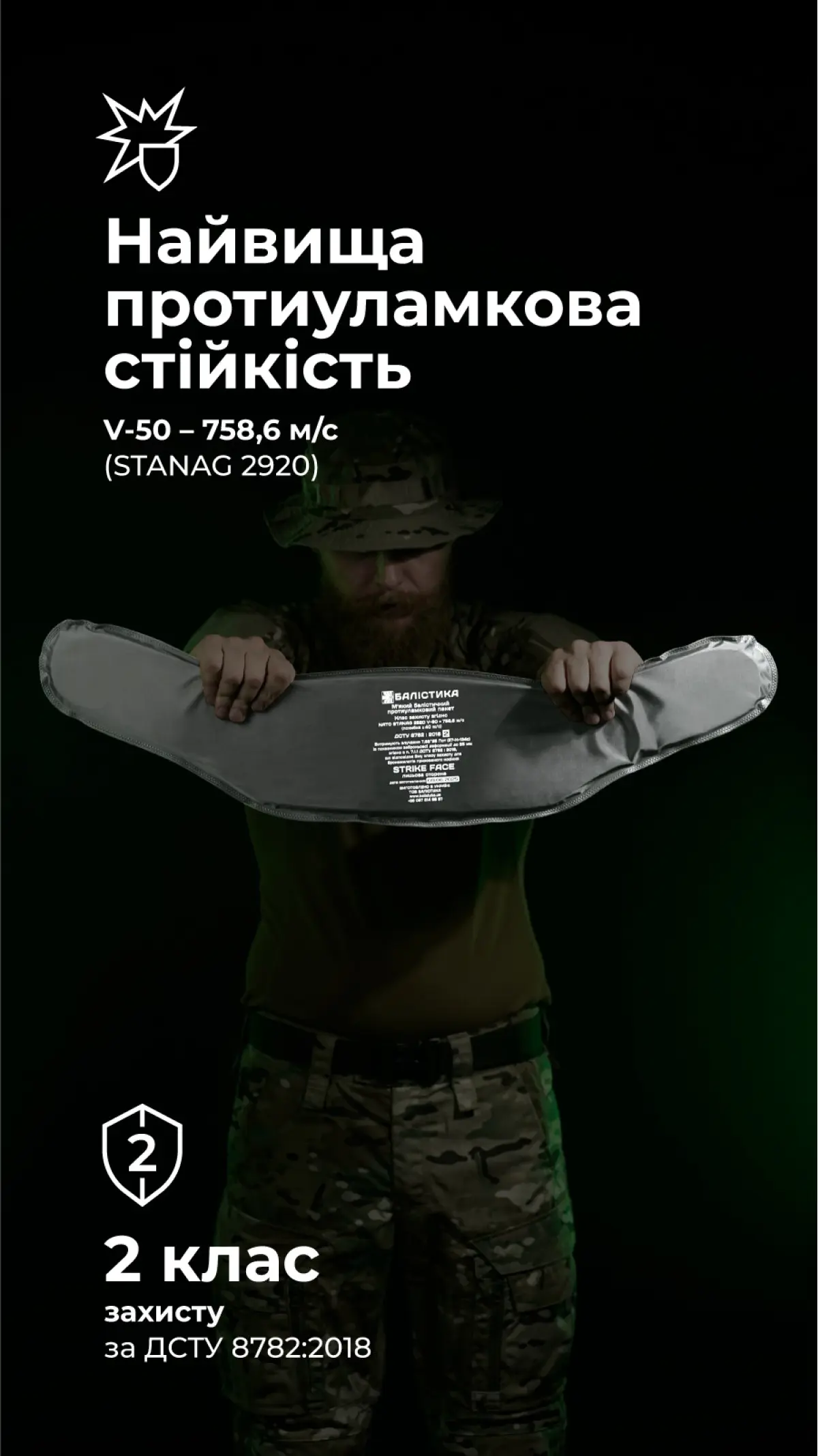 Балістичний пакет для РПС "Черсел" Slim (S) | 1-2 клас Балістичний пакет для РПС "Черсел" Slim (S) | 1-2 клас