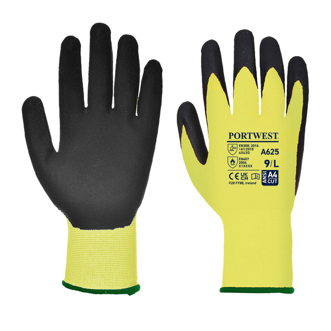 Рукавички Portwest A625 Vis-Tex Cut Resistant із ПУ покриттям Рукавички Portwest A625 Vis-Tex Cut Resistant із ПУ покриттям