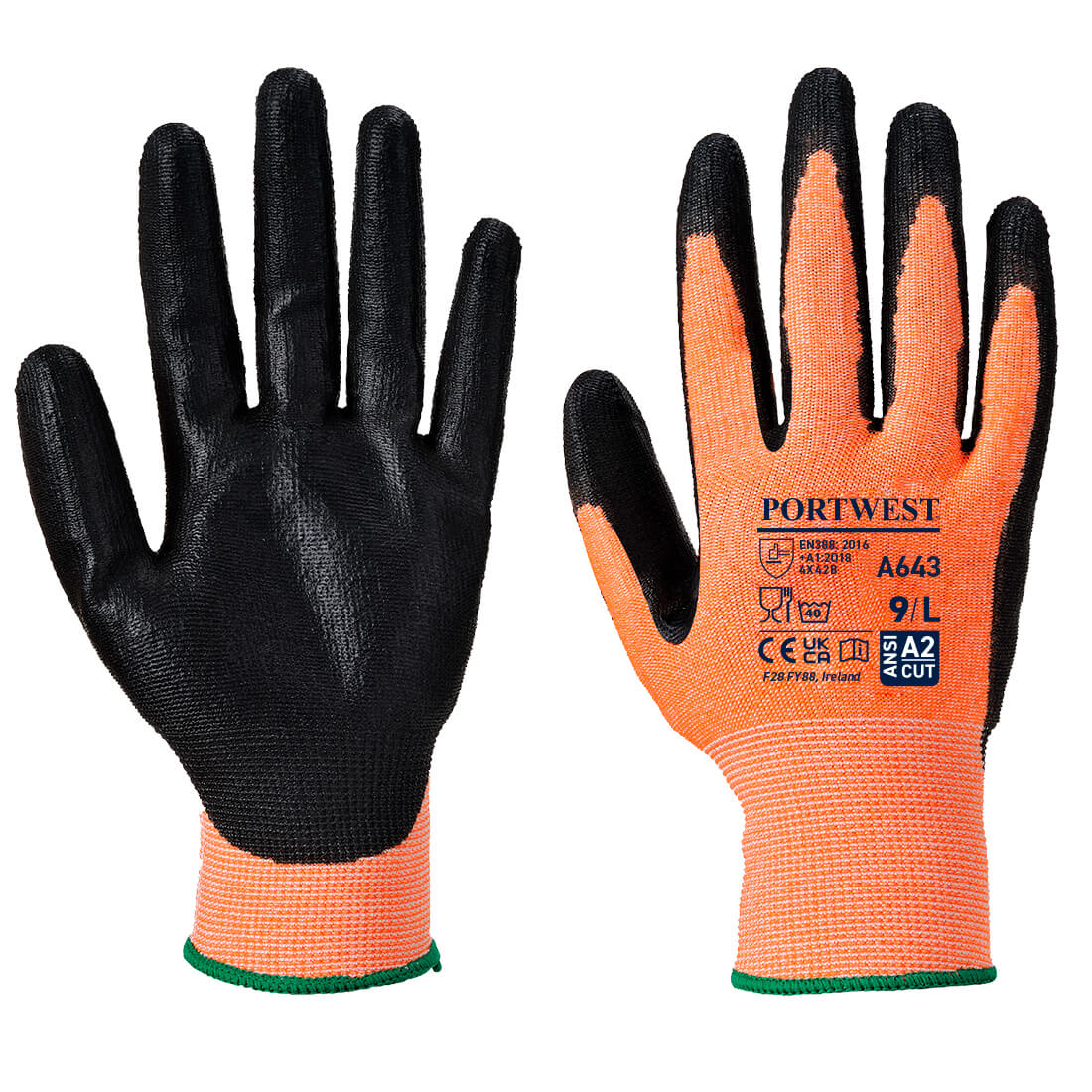 Рукавички Portwest A643 Amber Cut порізостійкі нітрилові Рукавички Portwest A643 Amber Cut порізостійкі нітрилові