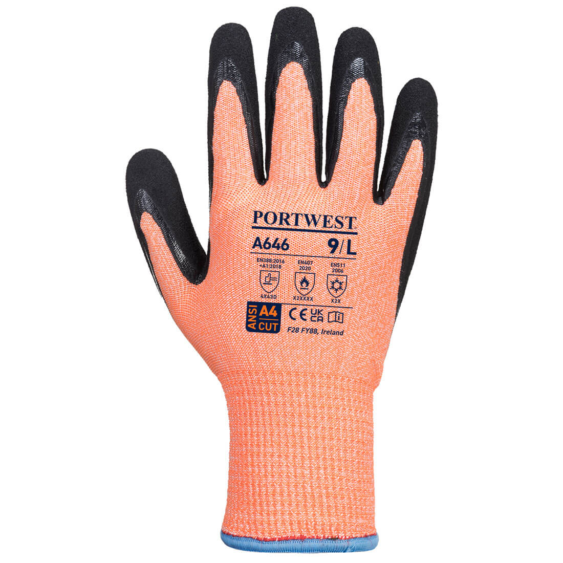 Portwest A646 Vis-Tex Winter HR — нітрилові рукавички від порізів Portwest A646 Vis-Tex Winter HR — нітрилові рукавички від порізів