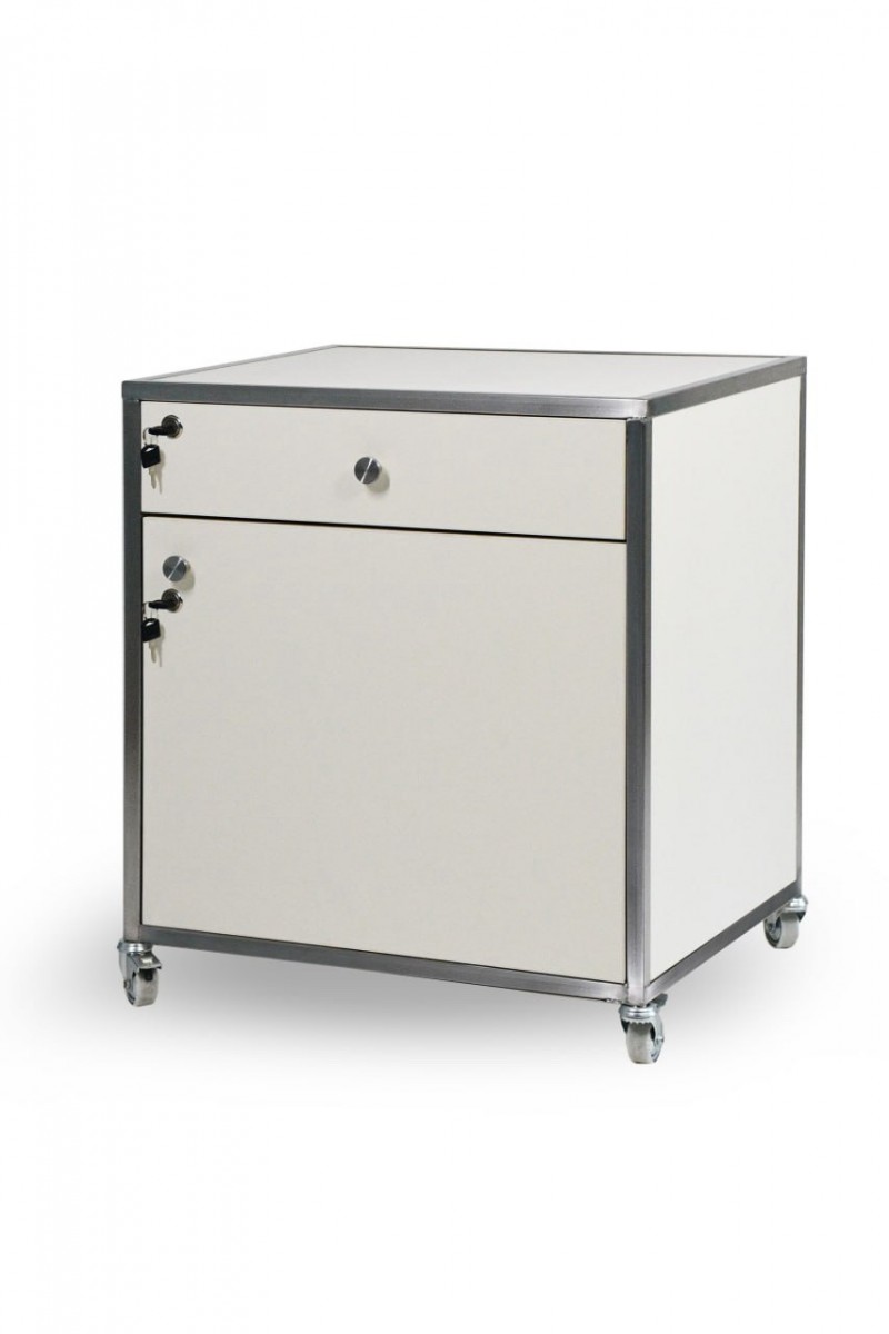 Тумба медична мобільна C.box CMM-1DD-2-NATA ALU Тумба медична мобільна C.box CMM-1DD-2-NATA ALU