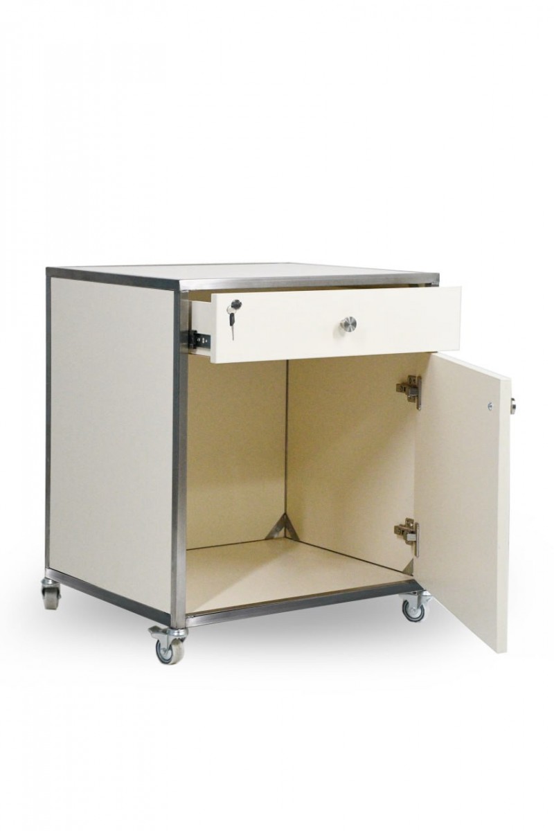 Тумба медична мобільна C.box CMM-1DD-2-NATA ALU Тумба медична мобільна C.box CMM-1DD-2-NATA ALU