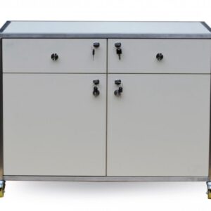Тумба медична мобільна C.box CMM-2DD-1-NATA ALU