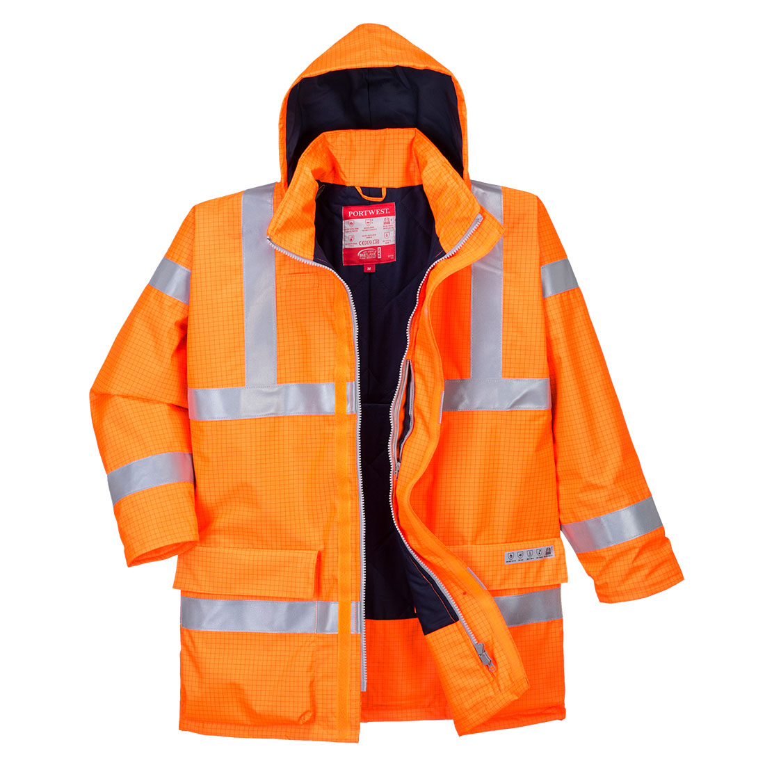 Куртка Bizflame Rain Portwest — вогнестійка антистатична HI-VIS