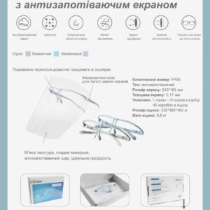 Захисний щиток з оправою для медичних процедур